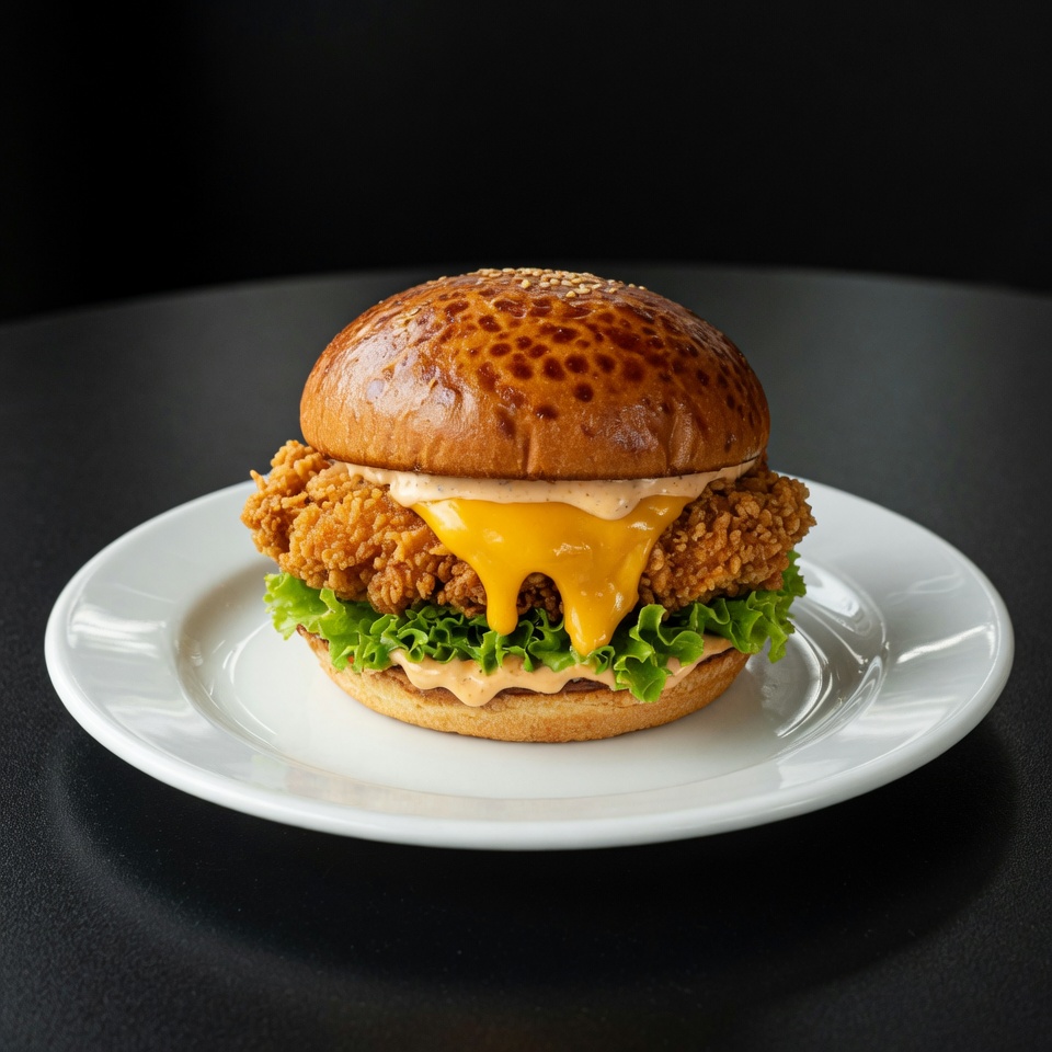 Zinger Cheese Burger — Shah G Foods